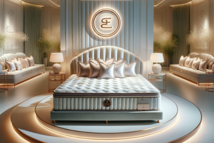 Camera da letto lussuosa e moderna.